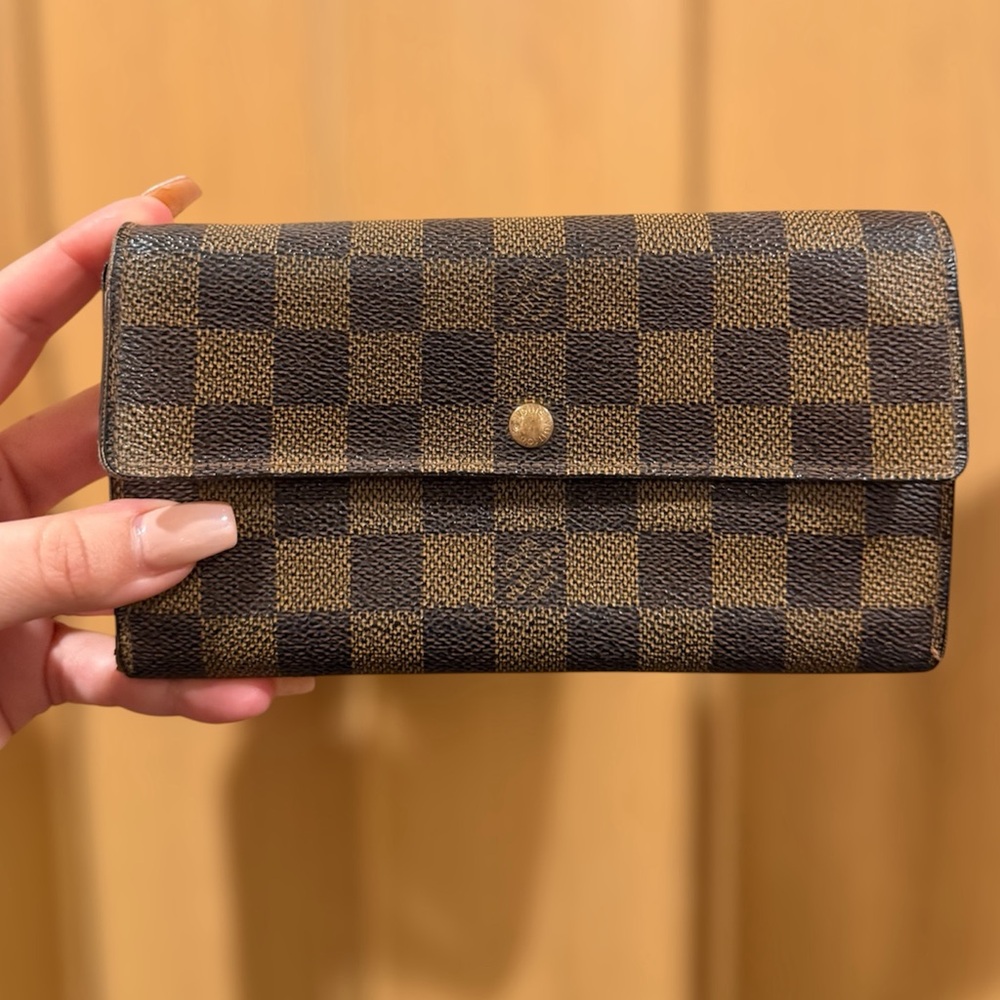 Louis Vuitton Vintage Damier Ebene Canvas Sarah Wallet